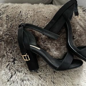Black sandal heels